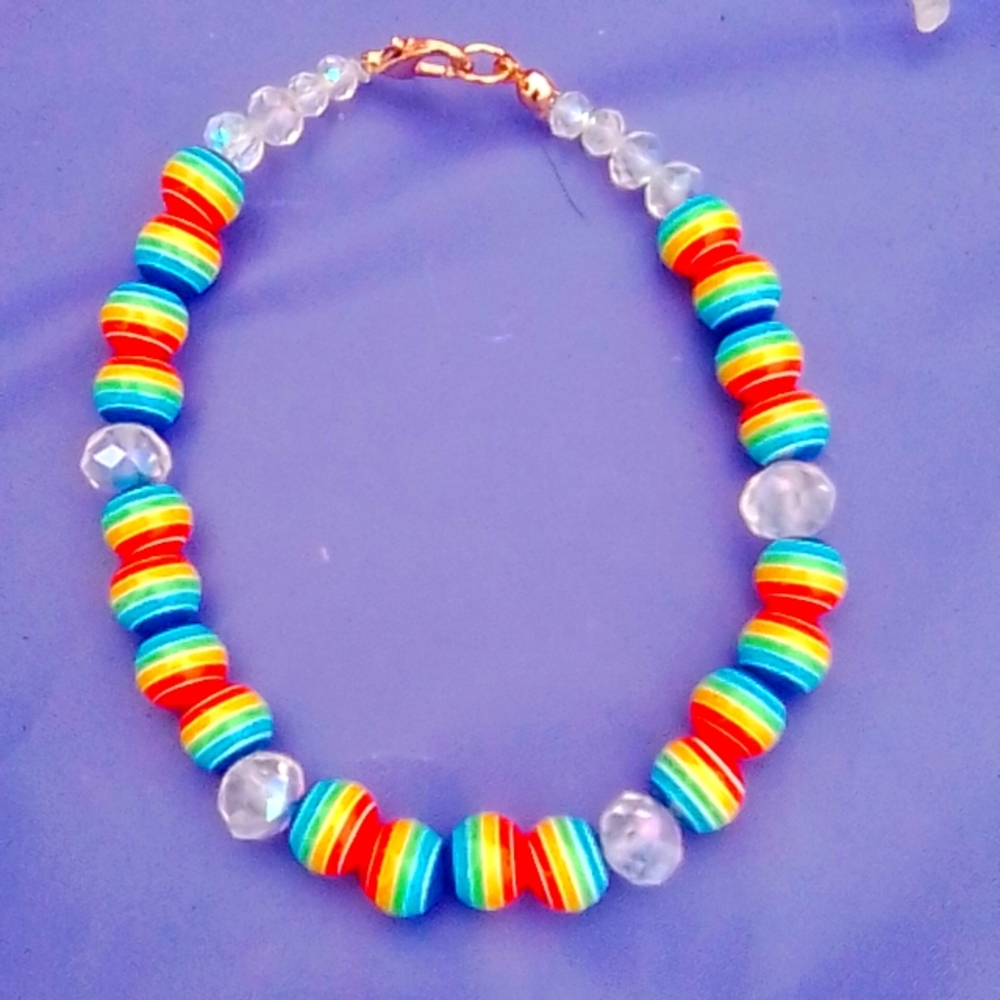 🌈Rainbow crystal bracelet🌈